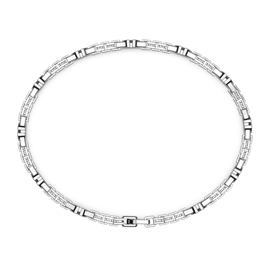 Bracciale Uomo in Argento con Pietre Nere ESB314-NE
