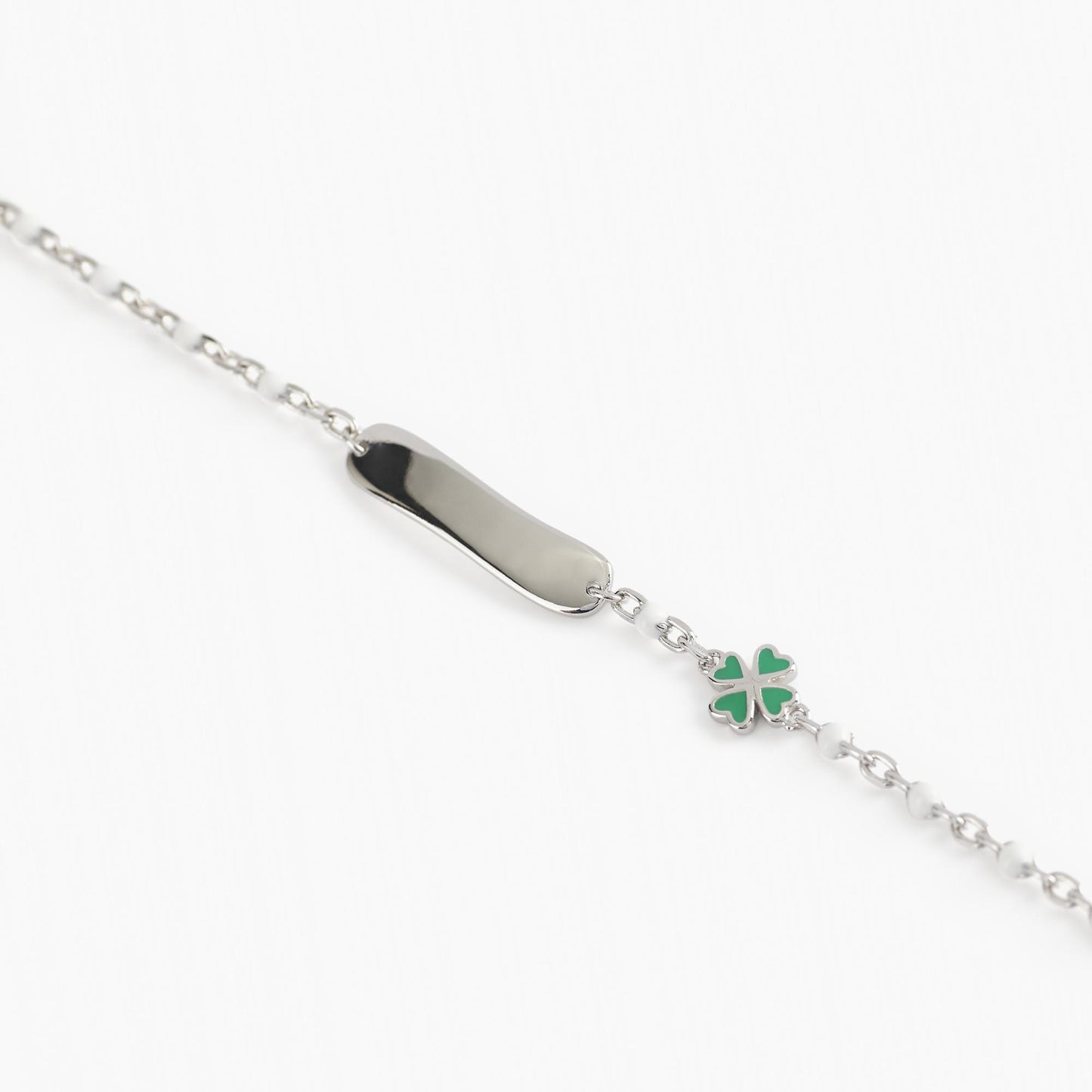 Bracciale Lucky-Tag con Quadrifoglio e Targhetta Incidibile 533499
