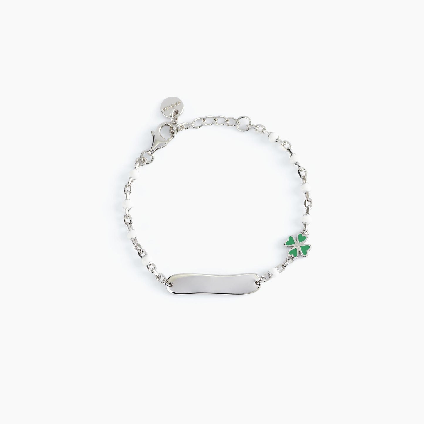 Bracciale Lucky-Tag con Quadrifoglio e Targhetta Incidibile 533499
