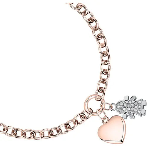 Bracciale Talismani Rosato con Cuore e Bambina SAGZ20