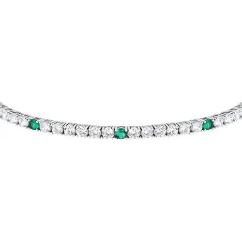 Bracciale Tesori Tennis con Gemme Verdi SAIW138