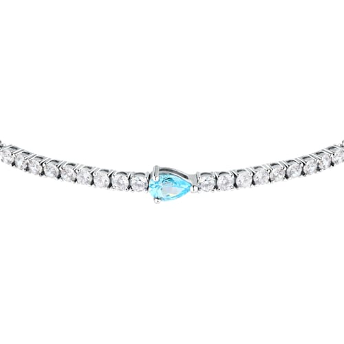 Bracciale Tesori Tennis con Pietra a Goccia Azzurra SAIW200