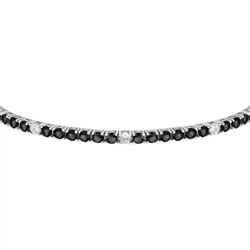 Bracciale Tesori Tennis con Zironi Neri e Bianchi SAIW229