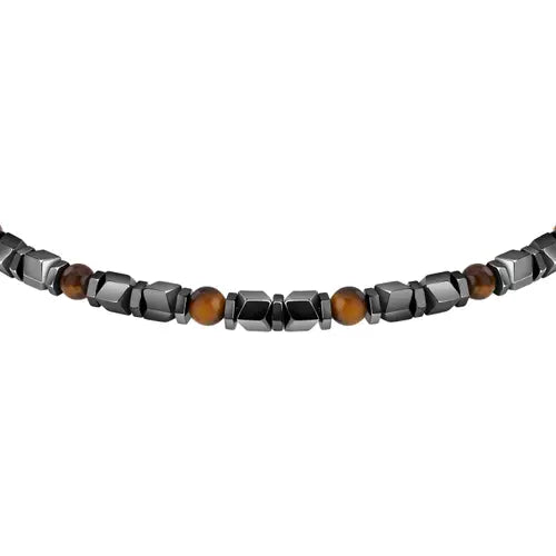 Bracciale Uomo Basic con Pietre in Ematite SZS96