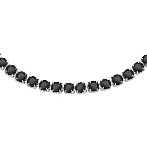Bracciale Uomo Tennis con Gemme Nere SANN45