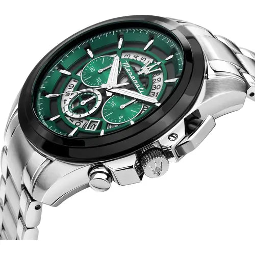Orologio Uomo Traguardo Acciaio, Nero e Verde R8873612060