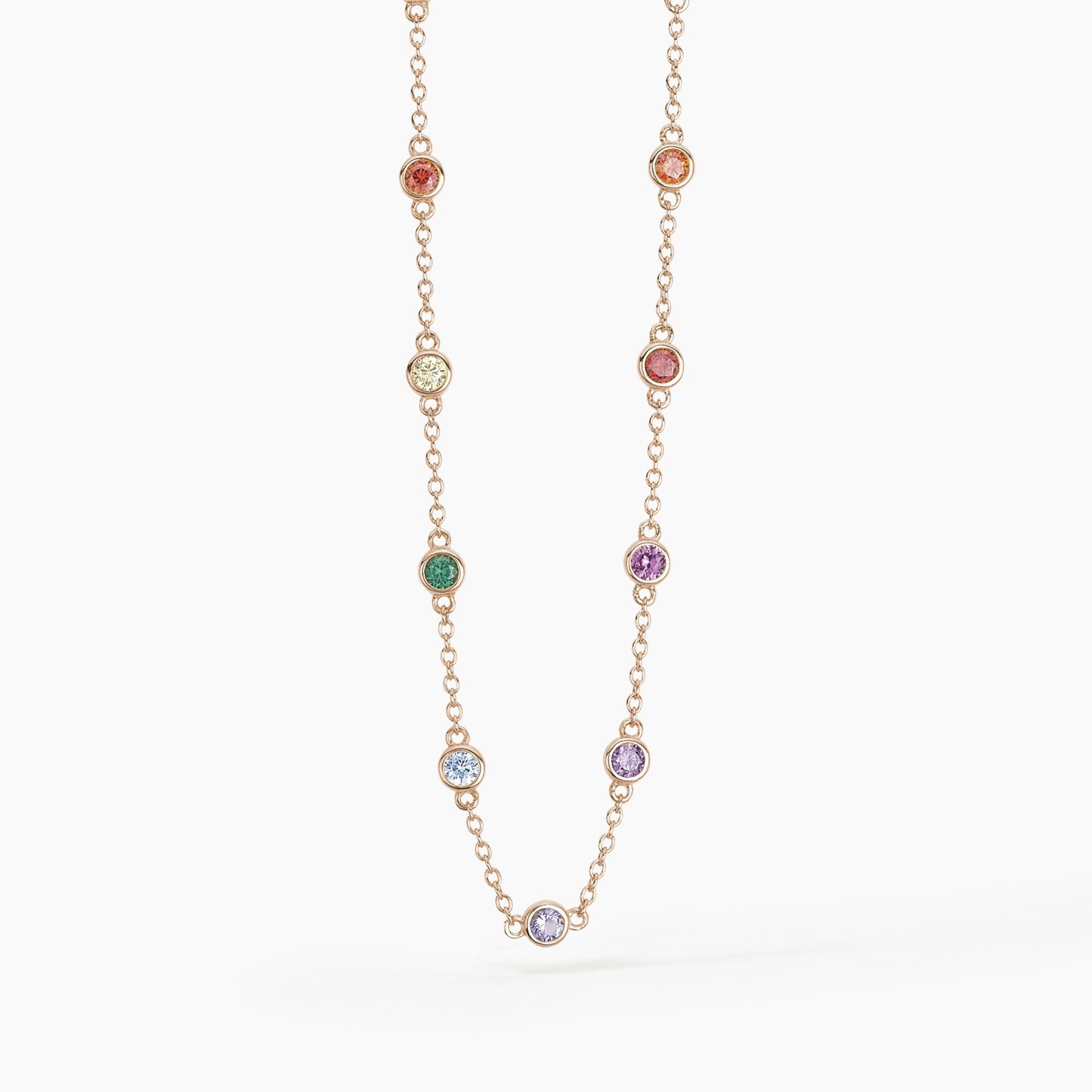 Girocollo Rainbow Rosato Punti Luce Multicolor 553312