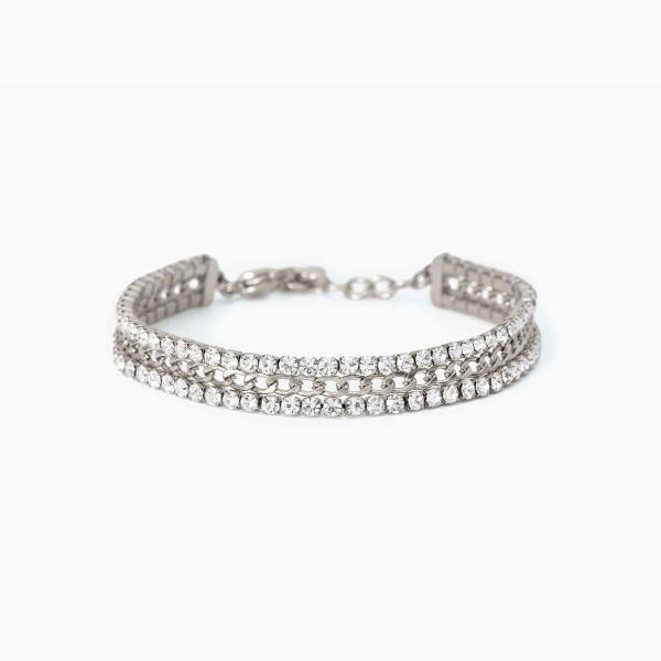 Bracciale Doppio Tennis di Cristalli Bianchi 232489