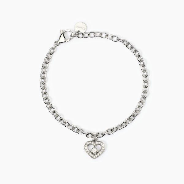 Bracciale con Cuore e Cristalli Bianchi 232493