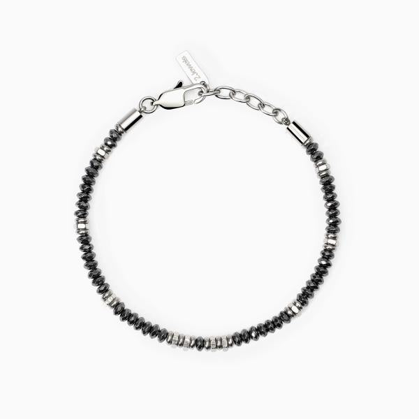 Bracciale Uomo Acciaio e Ematite Nera 232551