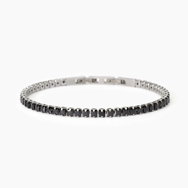 Bracciale Uomo Tennis con Zirconi Neri 232576