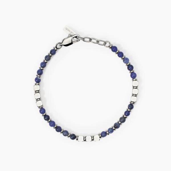 Bracciale Uomo Acciaio con Sodalite Blu 232584