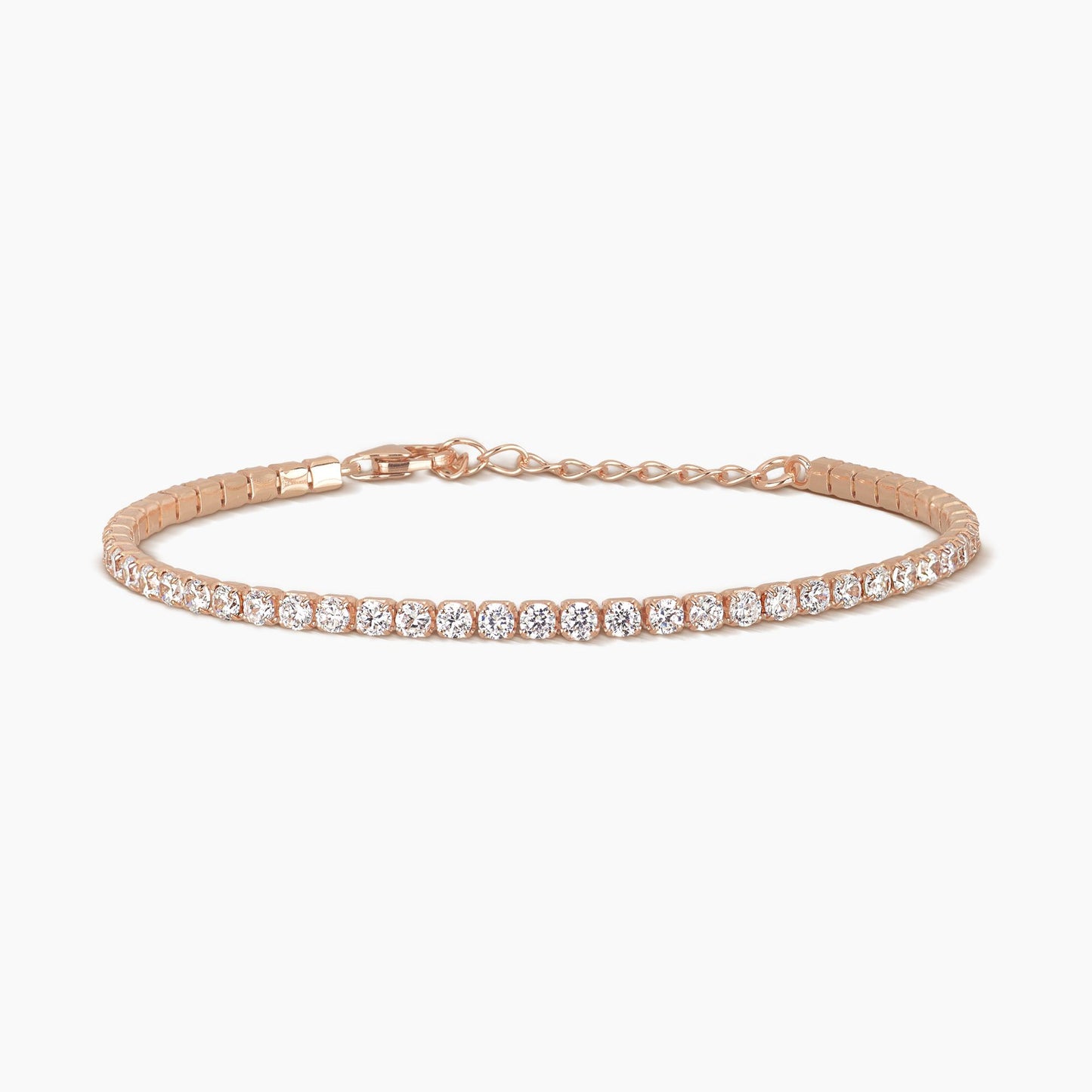 Bracciale Mini Tennis Rosato con Zirconi Bianchi 533286