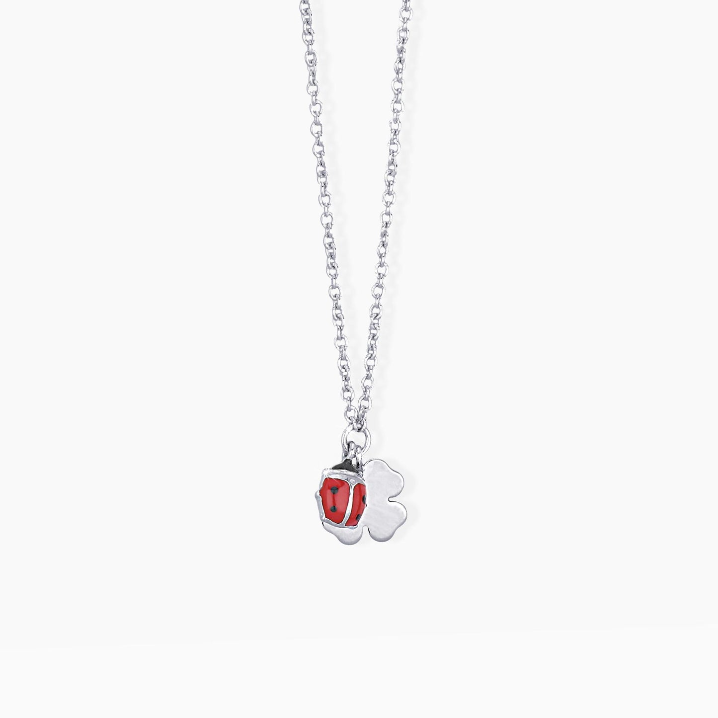 Collana Fortuna con Coccinella e Quadrifoglio 553044
