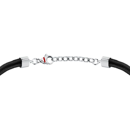 Bracciale Uomo Marine Acciaio e Nero con Rosa dei Venti SAGJ31