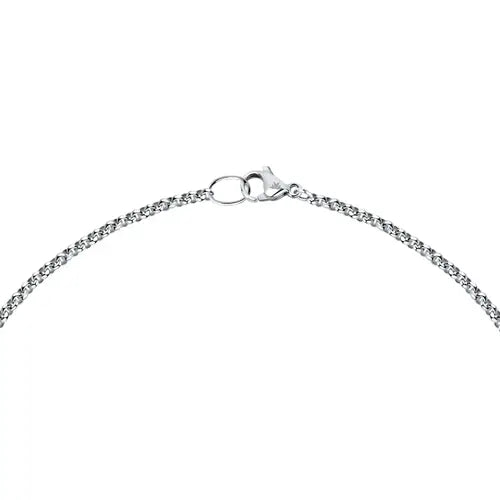 Collana Drops in Acciaio con Zircone Azzurro SCZ1324