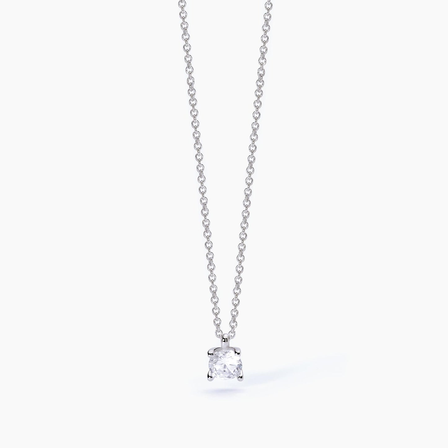 Girocollo Shiny in Argento con Punto Luce 553549