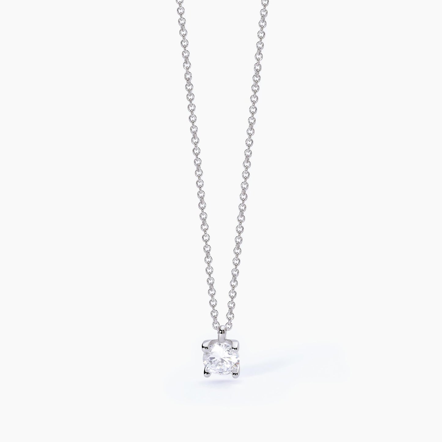 Girocollo Shiny in Argento con Catena Forzatina e Punto Luce 553550