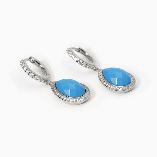 Pendientes de Plata con Colgante Turquesa 563583