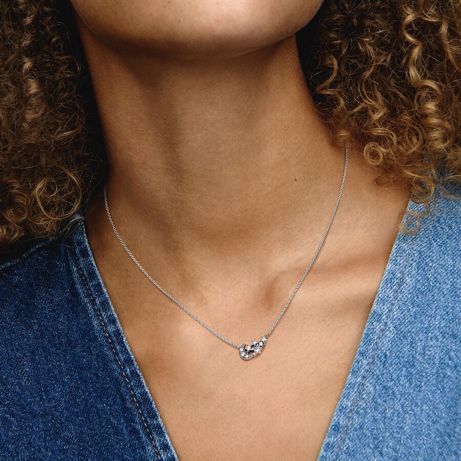 Collana Luna Crescente e Stelle 392991C01-45