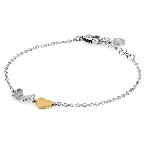 Bracciale Talismani con Farfalla e Cuore Dorato SAUN38