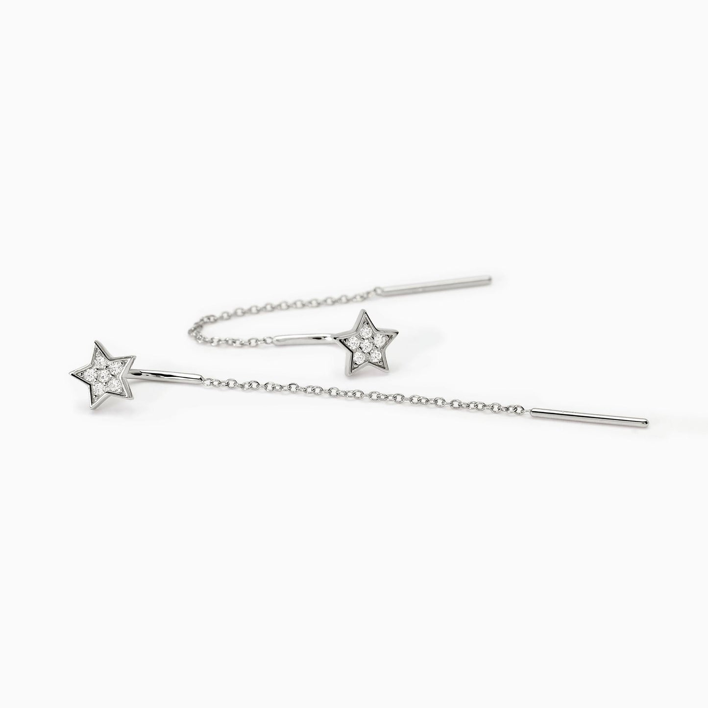 Orecchini Polvere di Stelle in Argento con Stelle Pavè 563673