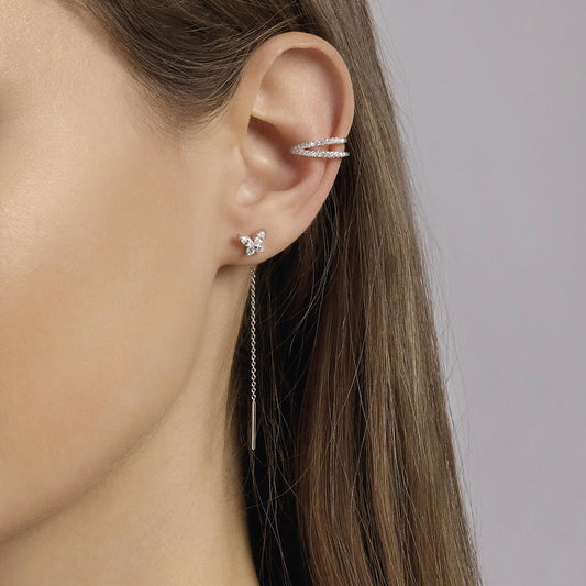 Orecchini Secret Garden Pendenti in Argento con Farfalle 563674