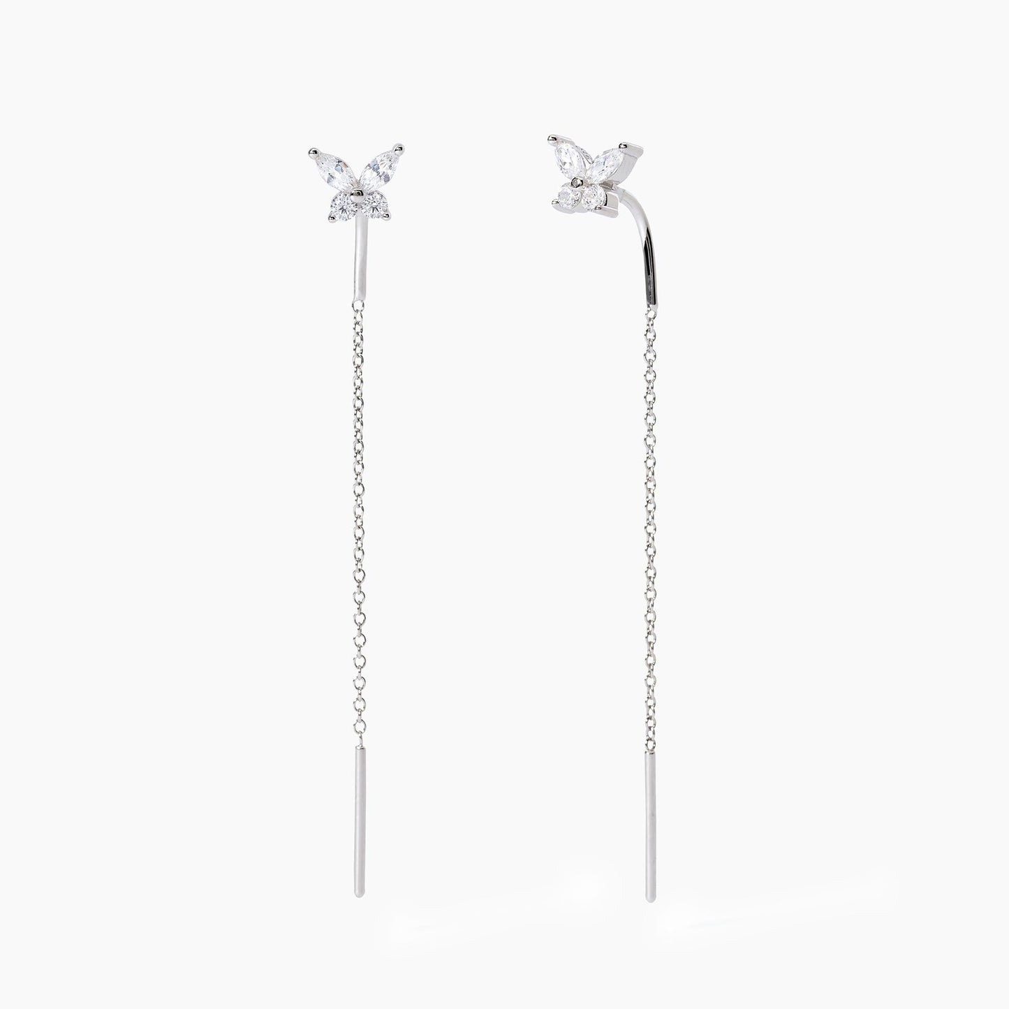 Orecchini Secret Garden Pendenti in Argento con Farfalle 563674