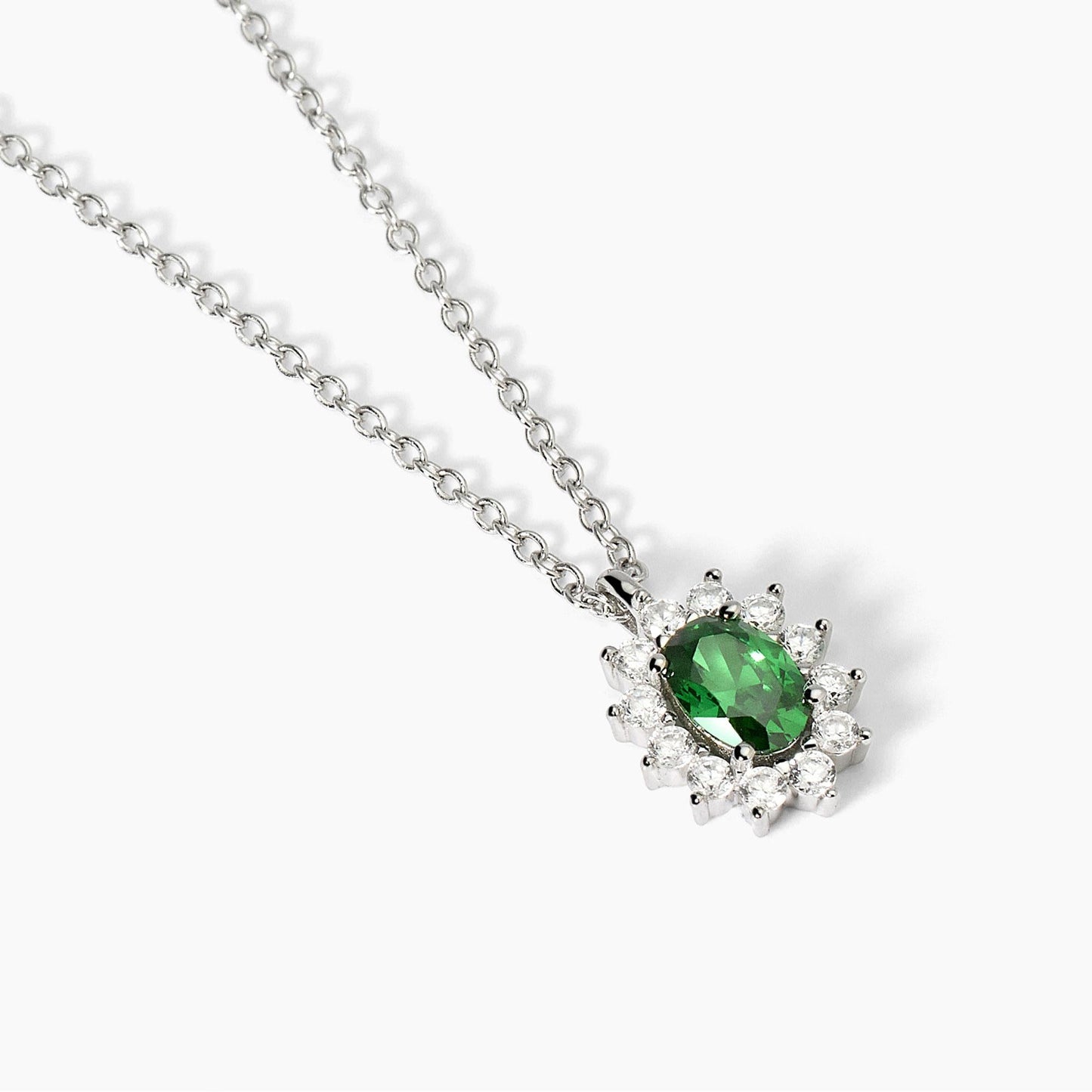 Girocollo Cool Or Rétro? in Argento con Smeraldo Sintetico 553645