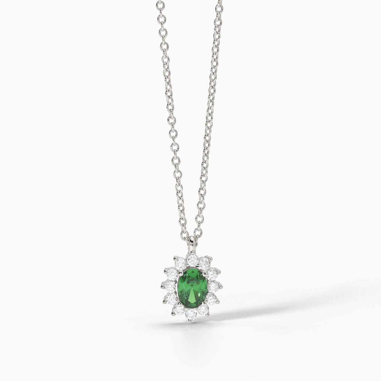 Girocollo Cool Or Rétro? in Argento con Smeraldo Sintetico 553645