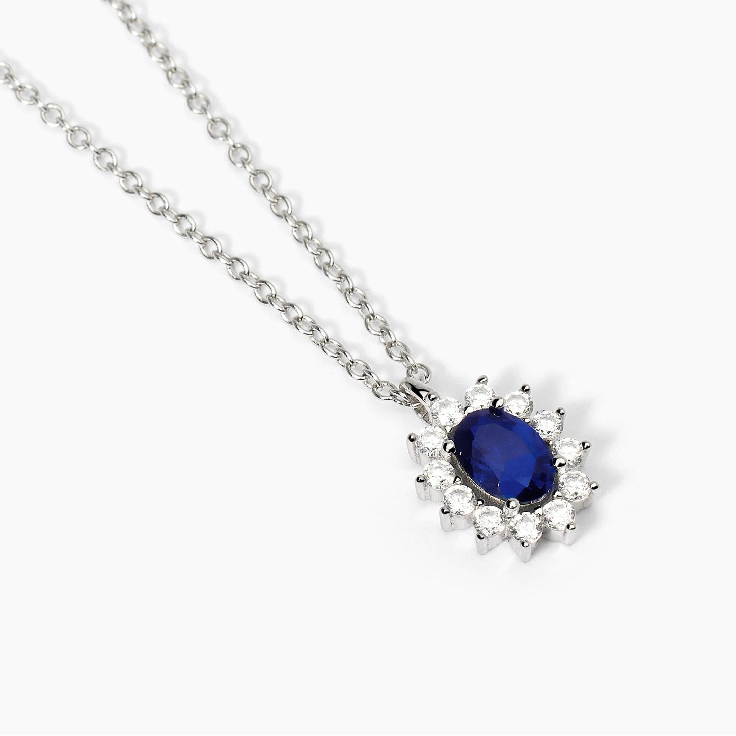 Girocollo Cool Or Rétro? in Argento con Zaffiro Sintetico 553646