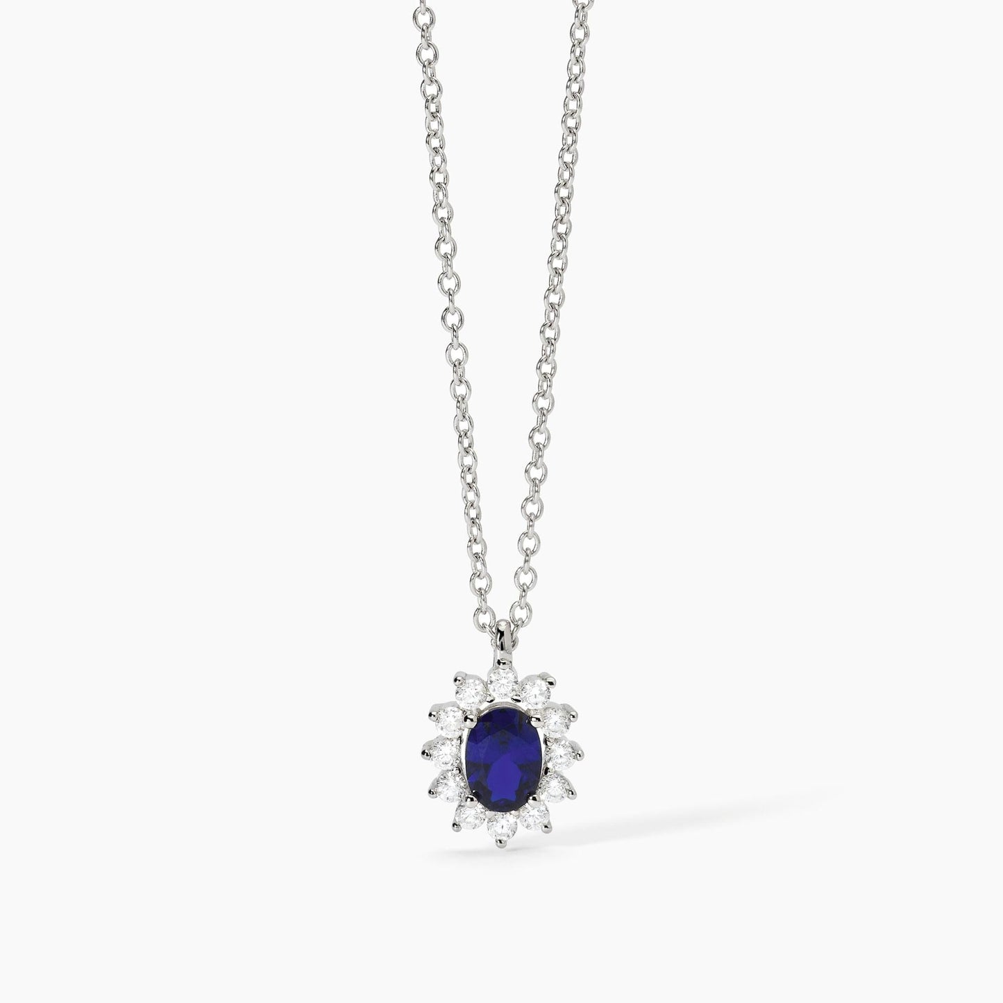 Girocollo Cool Or Rétro? in Argento con Zaffiro Sintetico 553646