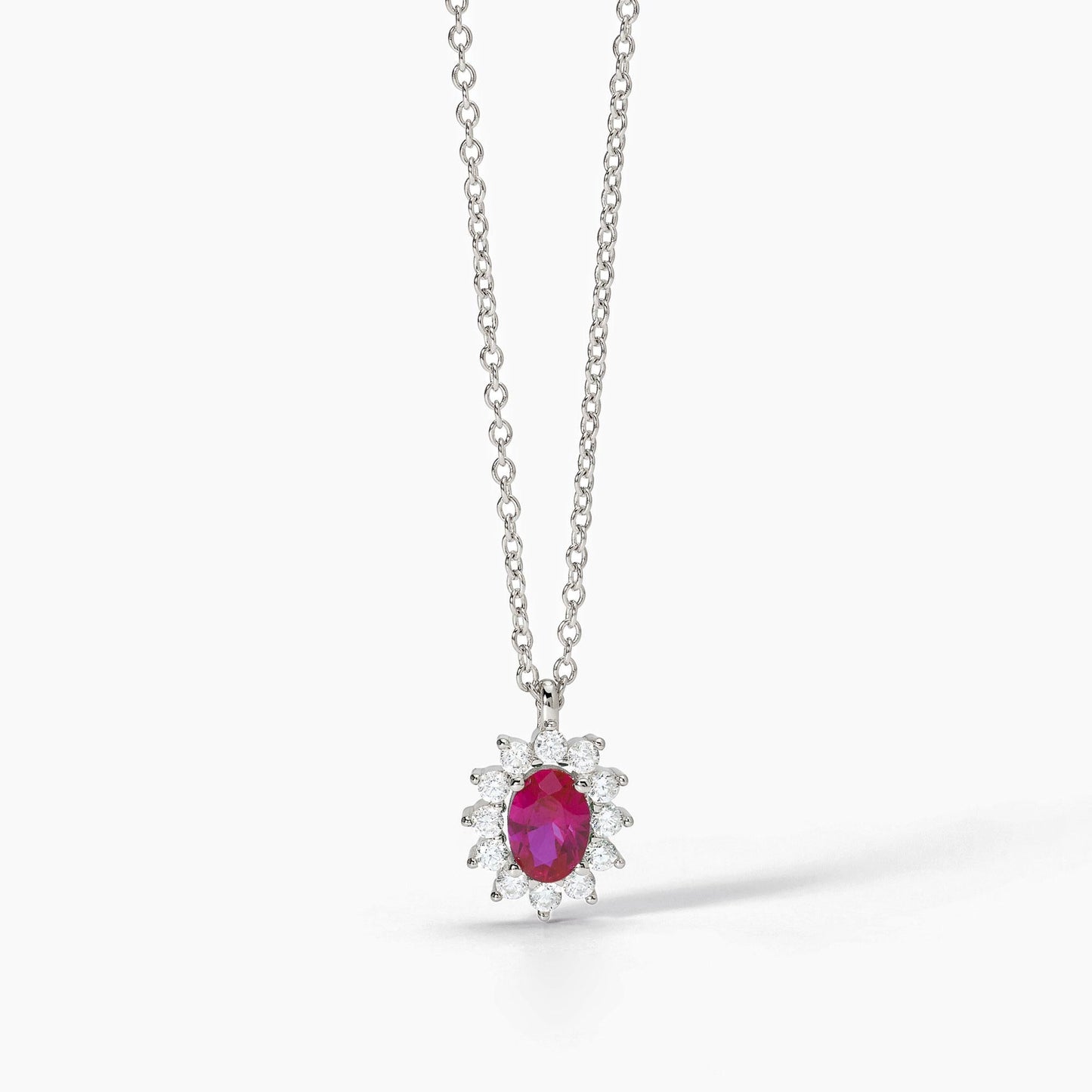 Girocollo Cool Or Rétro? in Argento con Rubino Sintetico 553647