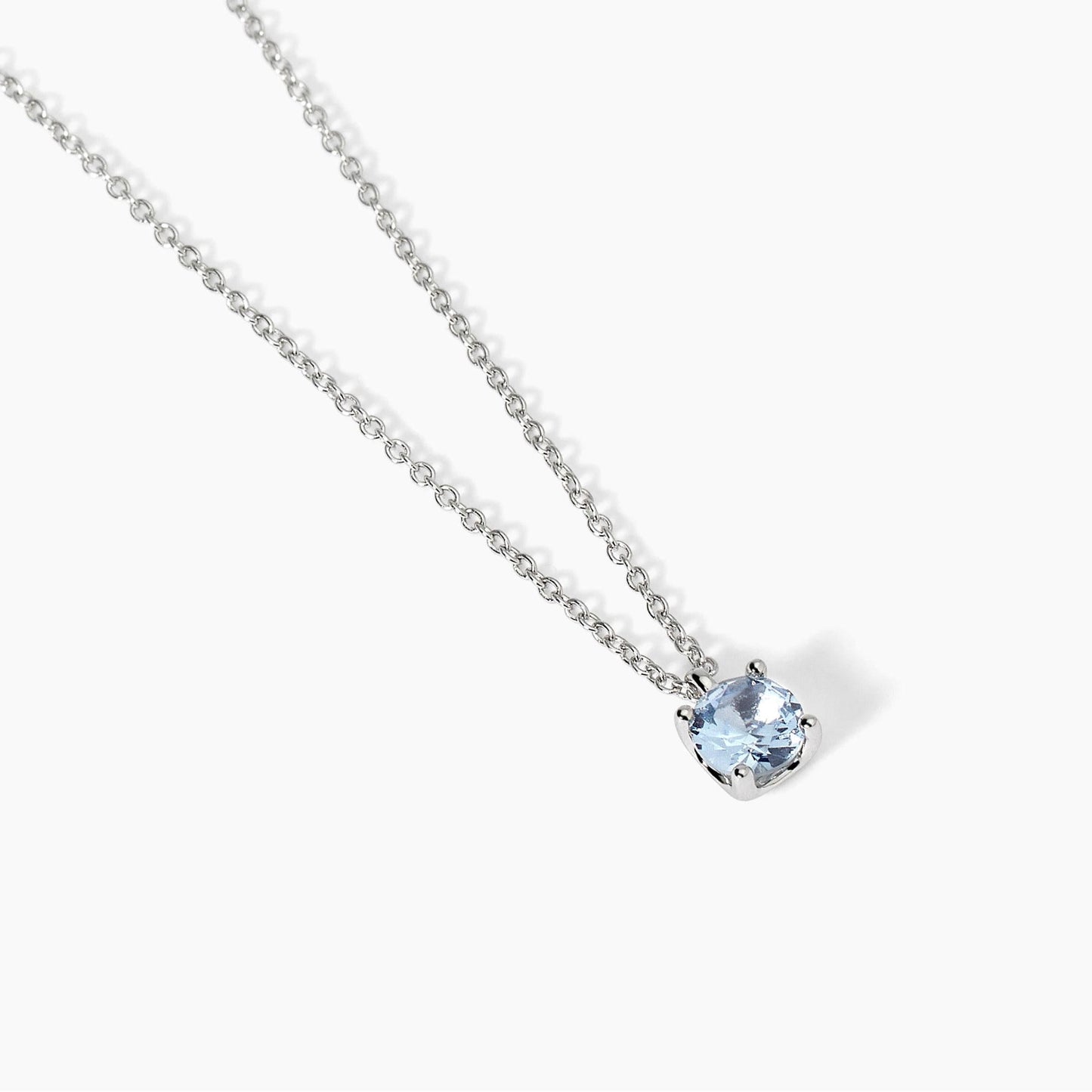 Girocollo Shiny in Argento con Acquamarina Sintetica 553672