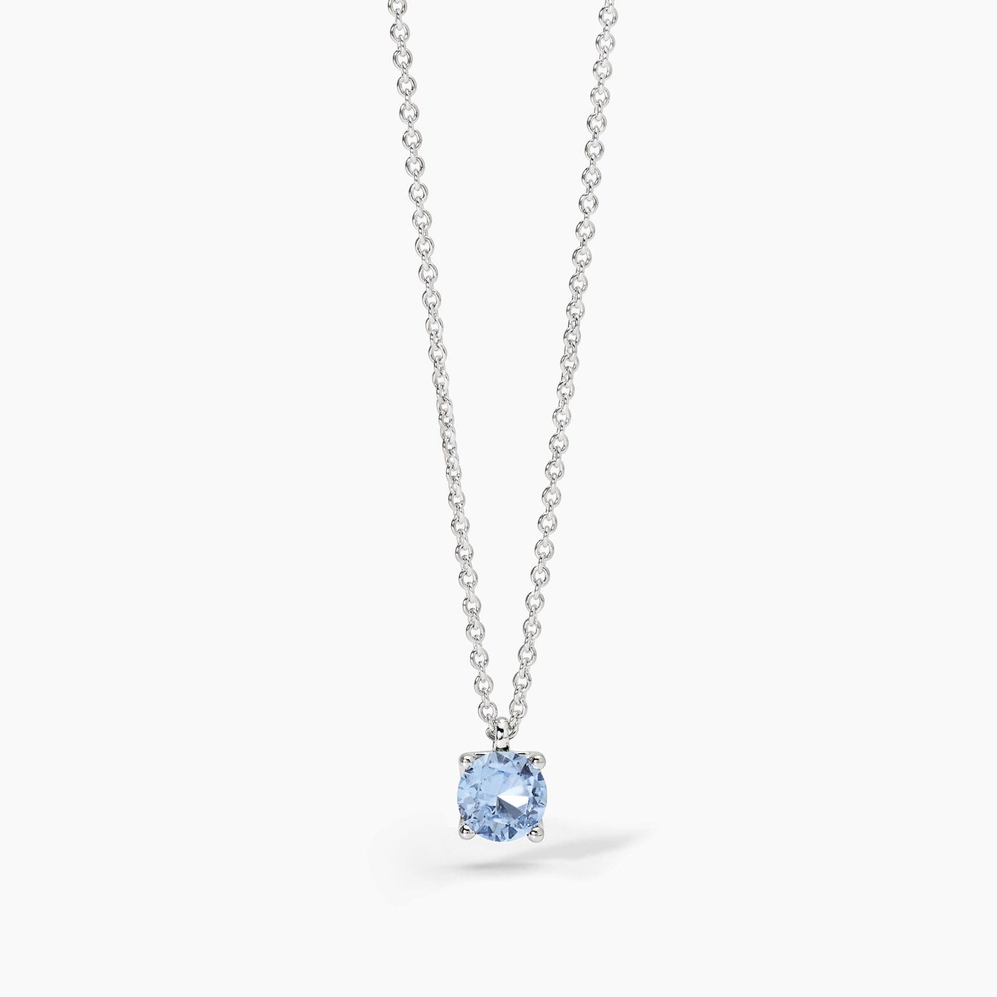 Girocollo Shiny in Argento con Acquamarina Sintetica 553672