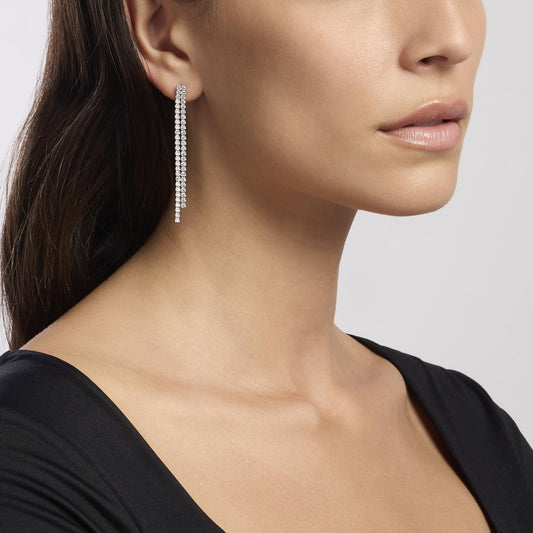 Orecchini San Lorenzo in Argento con Cascata di Zirconi 563711