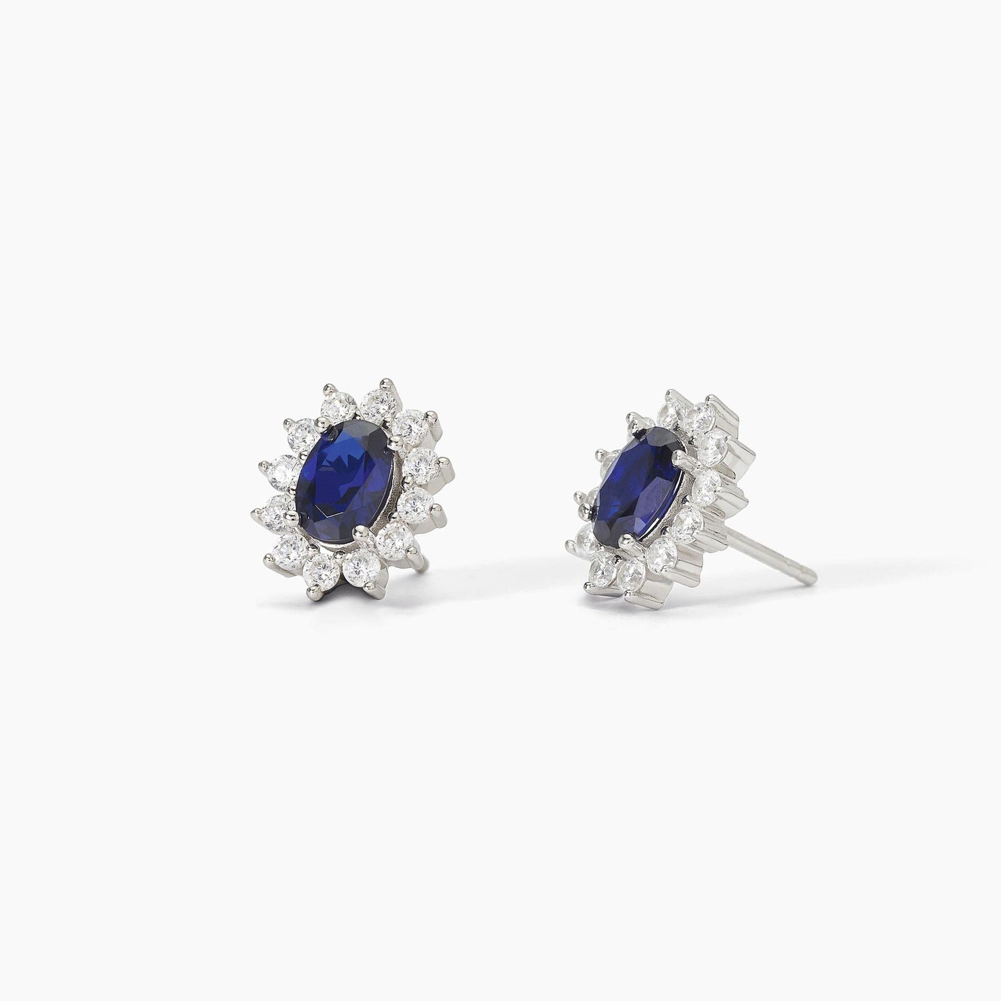 Orecchini Cool Or Rétro? in Argento con Zaffiro Sintetico Ovale 563716