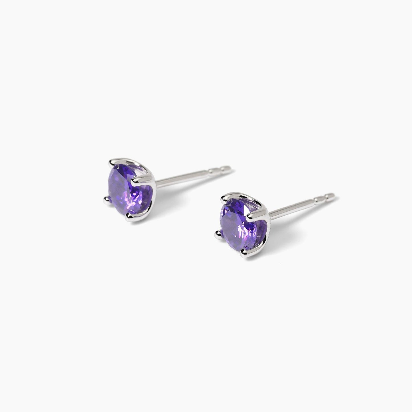 Orecchini Shiny in Argento con Zirconi Viola 563741