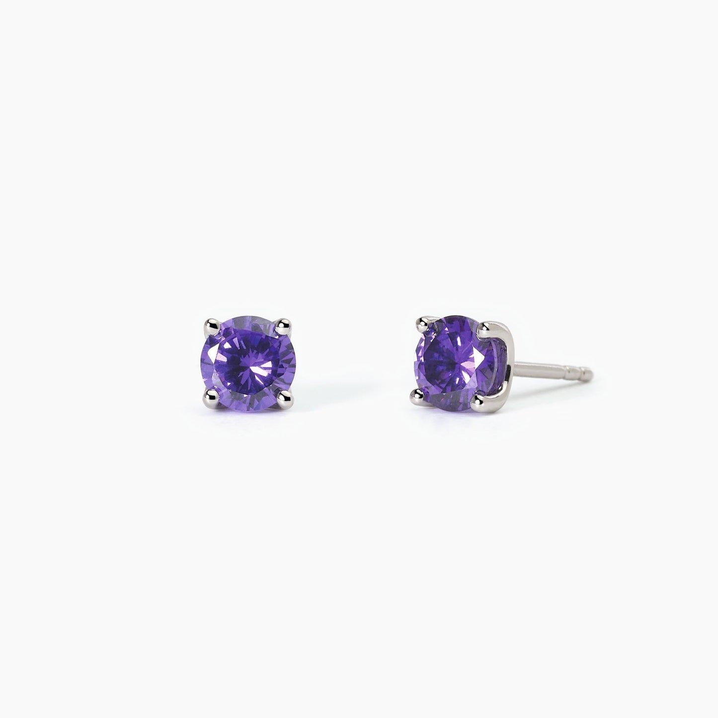 Orecchini Shiny in Argento con Zirconi Viola 563741