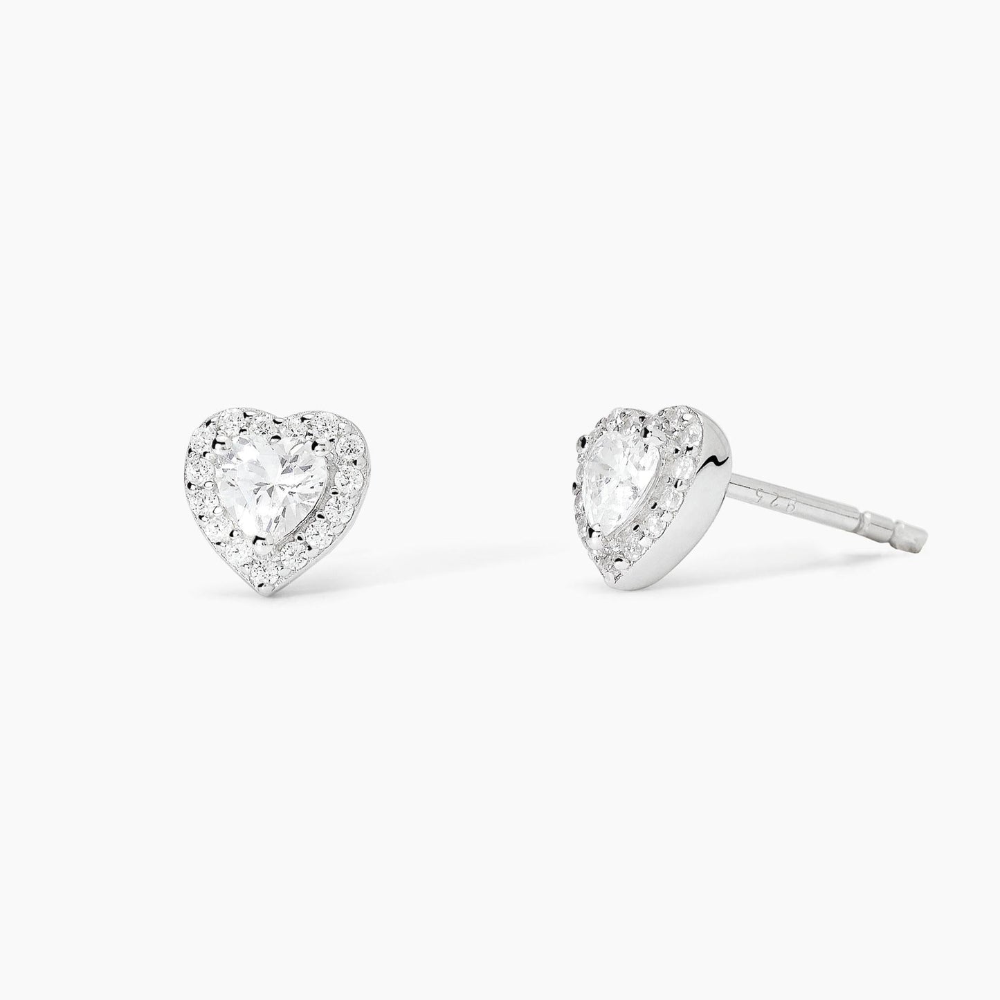 Orecchini Love Affair in Argento con Zirconi Taglio Cuore 563742