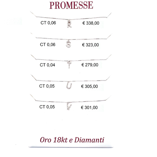 Girocollo Oro 18kt e Diamanti LETTERR-V1
