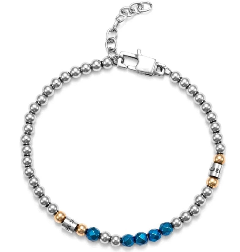 Pulsera de hombre 4US en acero y hematites 4UBR6015