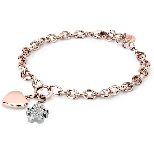 Bracciale Talismani Rosato con Cuore e Bambina SAGZ20