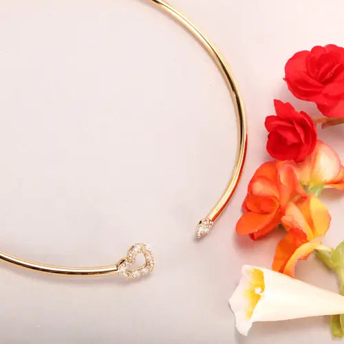Collana Incontri Dorata con Cuori SAUQ01
