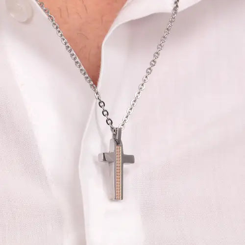 Collana Uomo Motown con Croce SALS44
