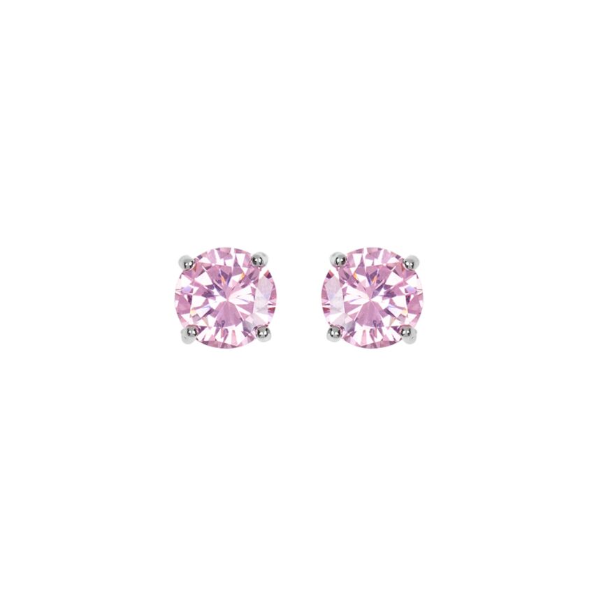 Orecchini Rodiati con Zirconi Rosa 500869O
