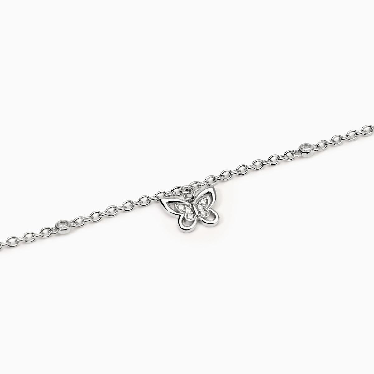 Bracciale Spring Life in Argento con Catena e Farfalla 533891