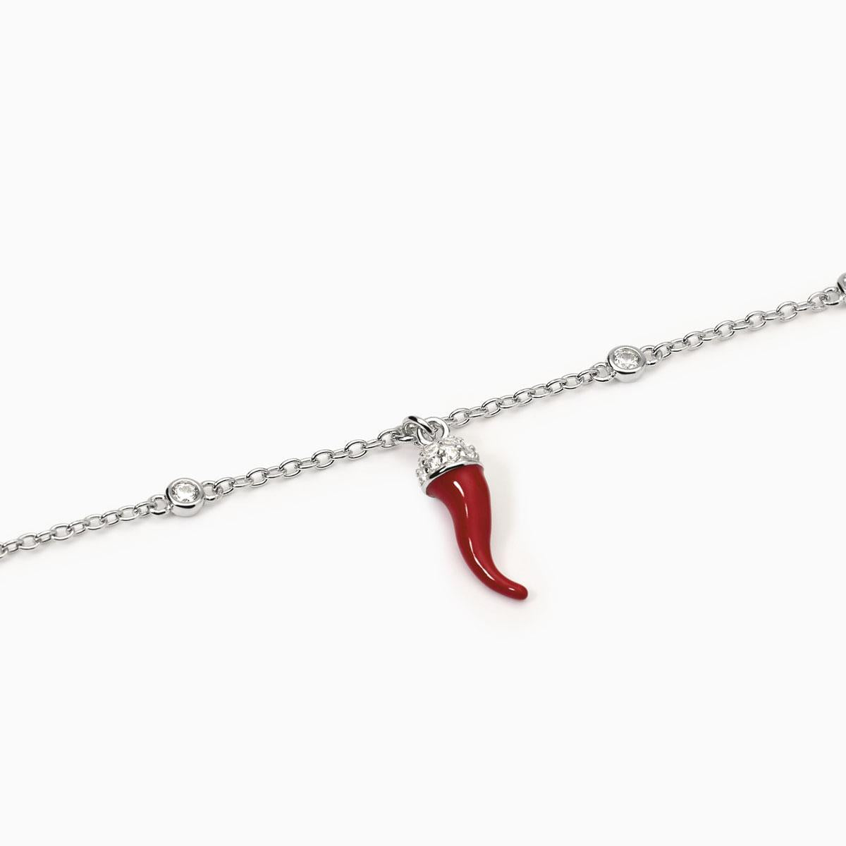 Bracciale Over The Luck in Argento con Cornetto Smaltato 533894