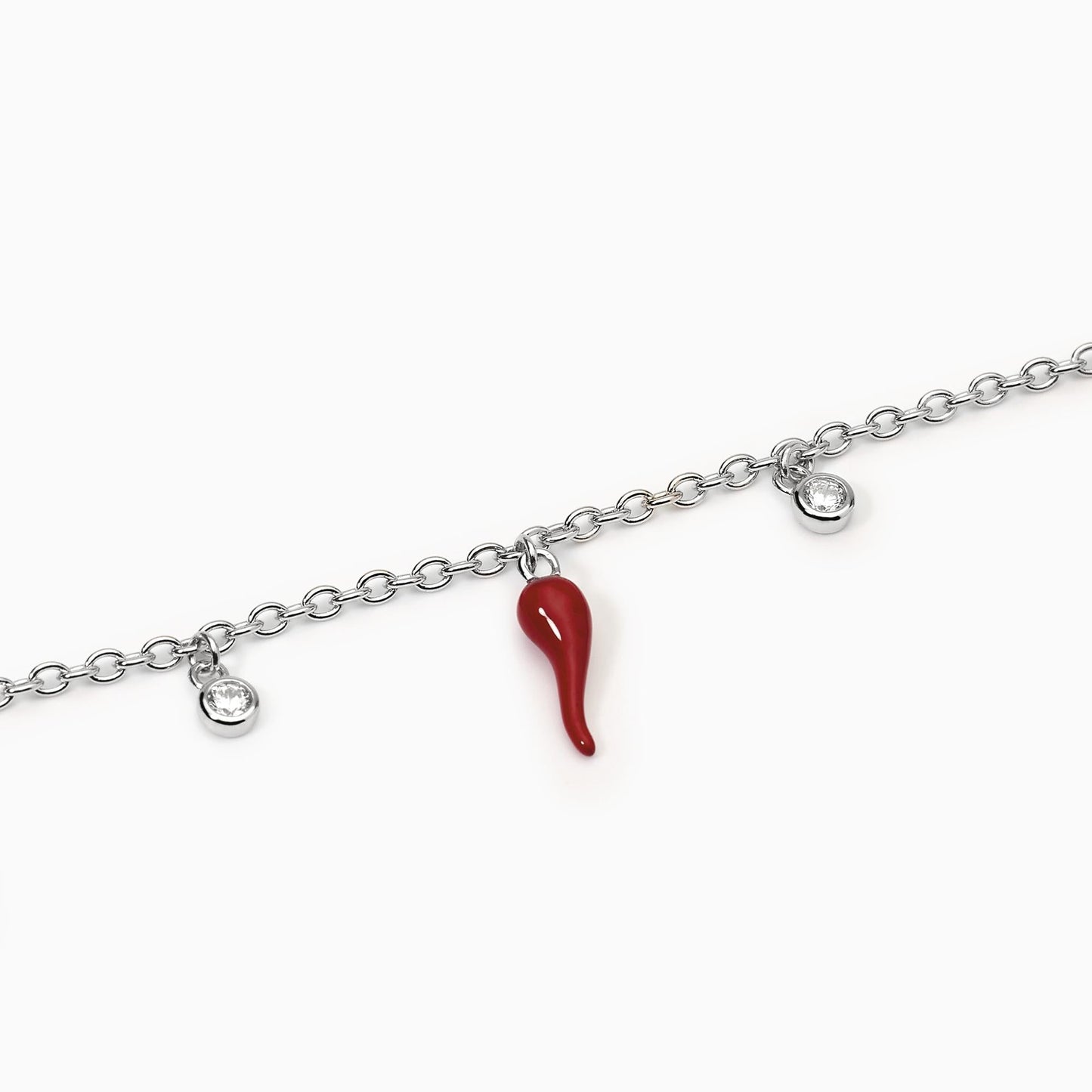 Bracciale Over The Luck in Argento con Ciondoli Cornetto 533895