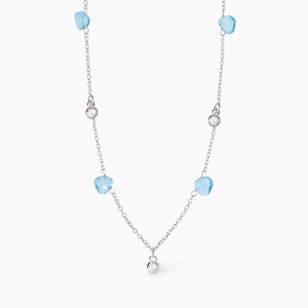 Girocollo Beauty Code con Pendenti in Glass Azzurro 553710